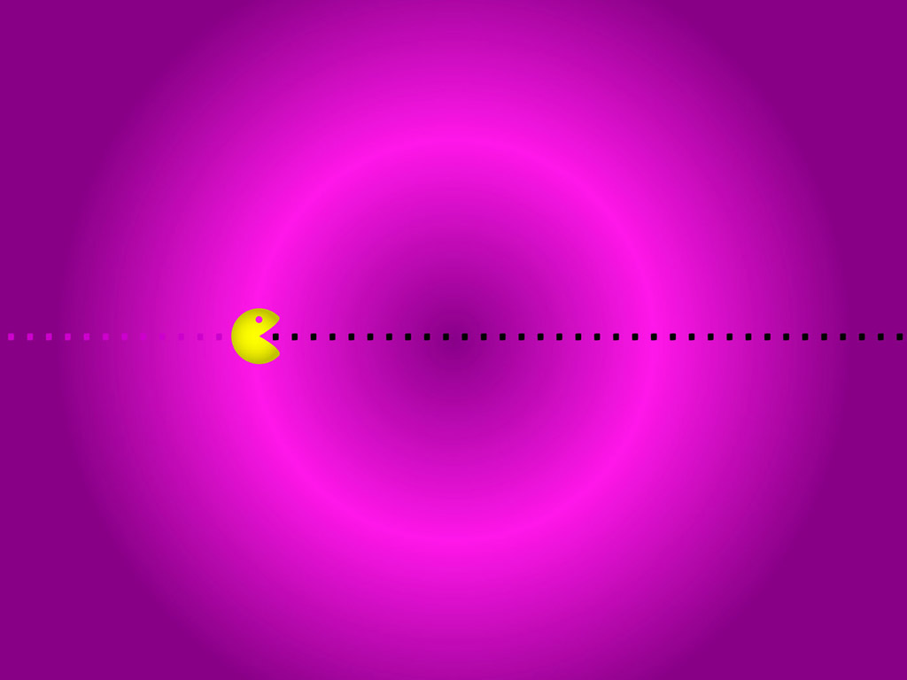 Pacman - Minimal Hintergrundbild gratis - lila
