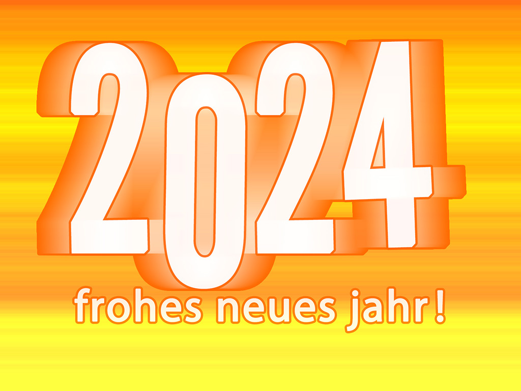 Jahreszahl 2024 - frohes Neues Jahr