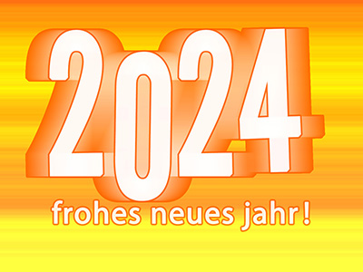 Jahreszahl 2024 - Frohes Neues Jahr!