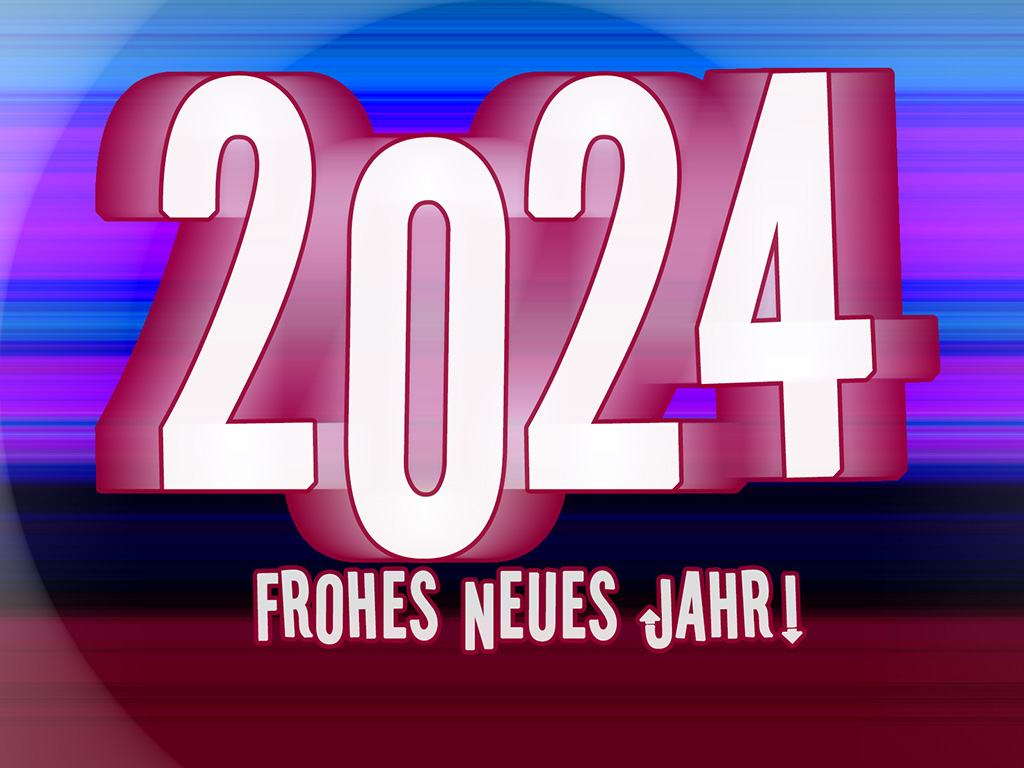 Jahreszahl 2024 - frohes Neues Jahr