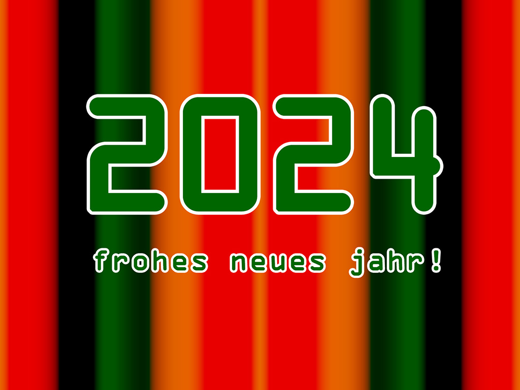 Jahreszahl 2024 - frohes Neues Jahr