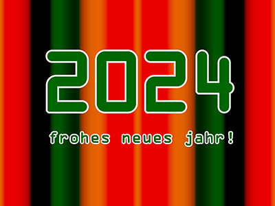 Jahreszahl 2024 - Frohes Neues Jahr!