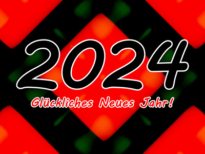 Jahreszahl 2024 - Frohes Neues Jahr!