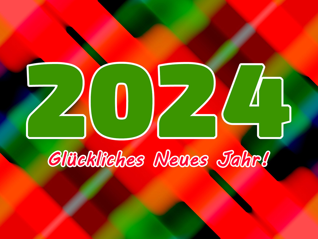 Jahreszahl 2024 - frohes Neues Jahr