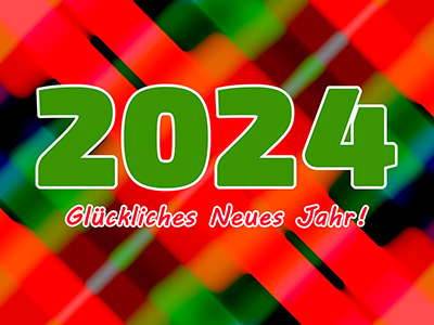 Jahreszahl 2024 - Frohes Neues Jahr!