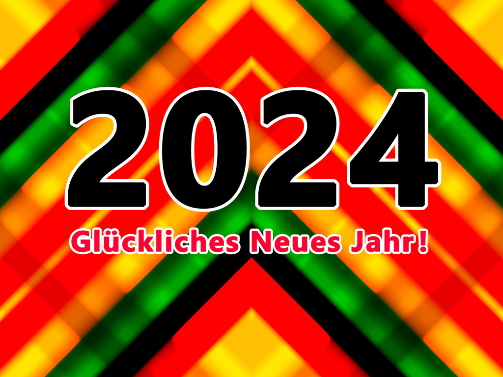 Jahreszahl 2024 - frohes Neues Jahr