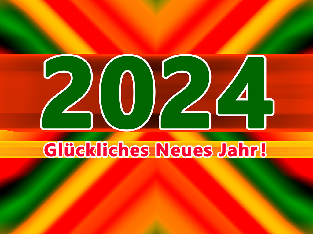 Jahreszahl 2024 - frohes Neues Jahr