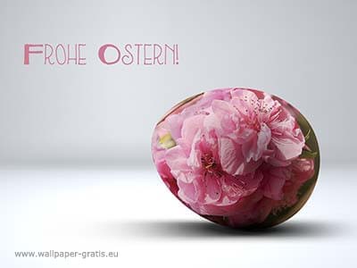 Osterei mit japanischer Kirschblüte