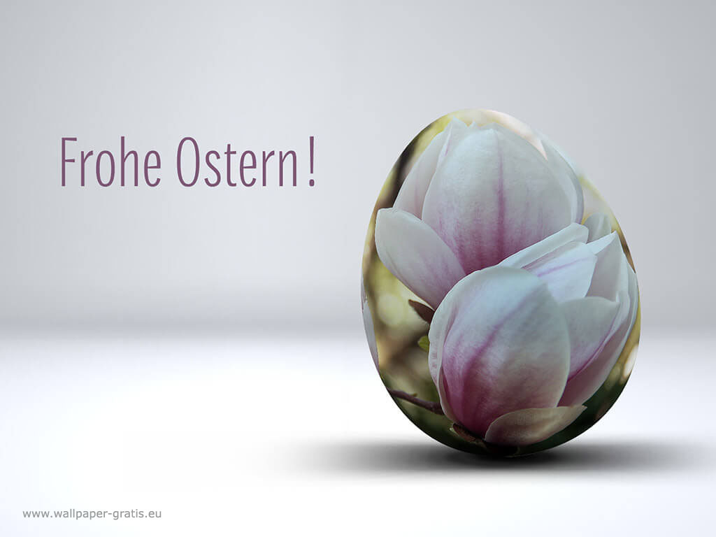 Osterei mit Frühlingsblume