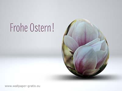 Osterei mit japanischer Kirschblüte