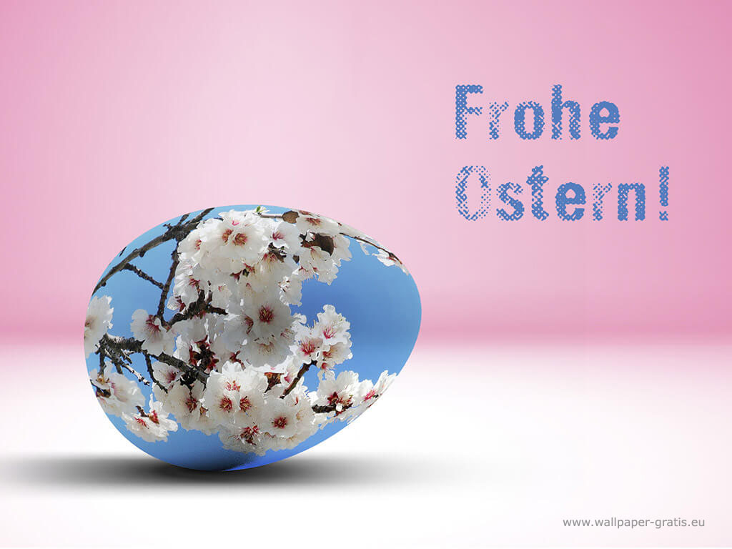 Osterei mit Frühlingsblume