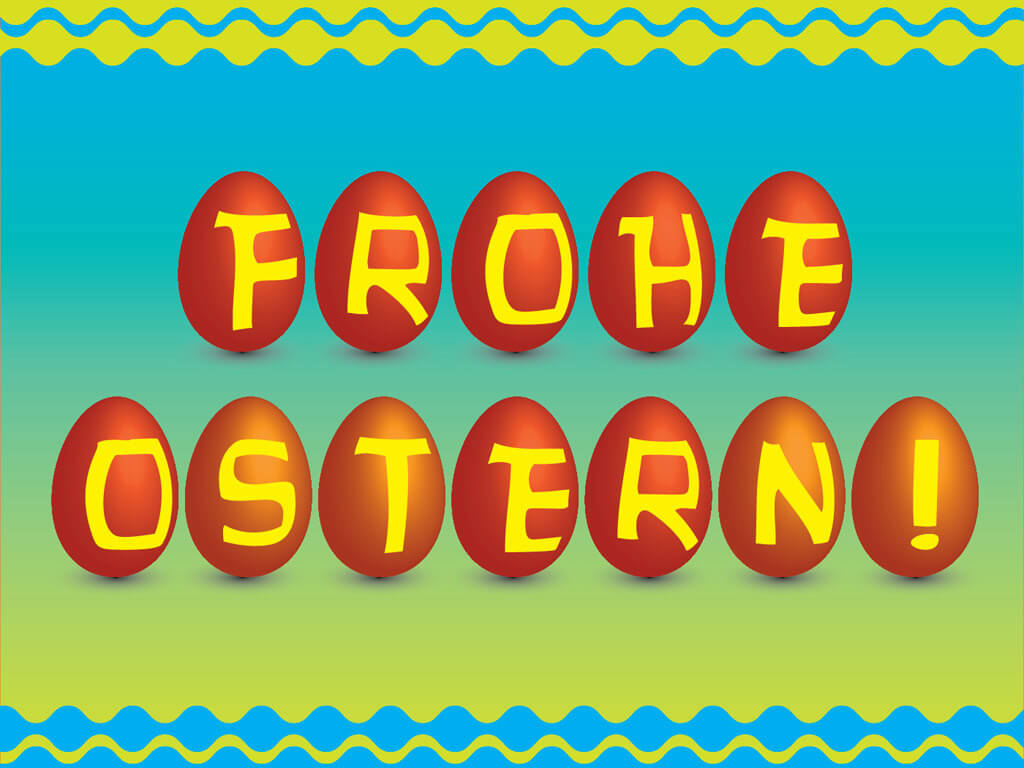 Frohe Ostern - Rote Ostereier