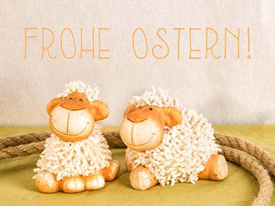 Frohe Ostern! - schwarzer Hintergrund