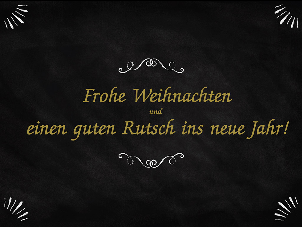 Frohe Weihnachten und ein glückliches neues Jahr!