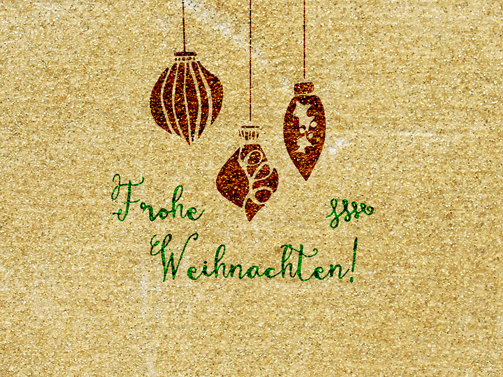 Frohe Weihnachten - Gold