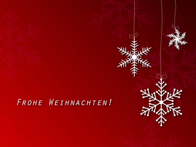 Frohe Weihnachten - Schneeflocken