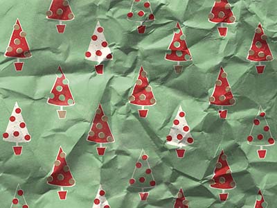 Geschenkpapier mit Weihnachtlichen Motiven