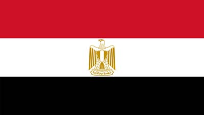 Flagge Ägypten - rot, weiss, schwarz