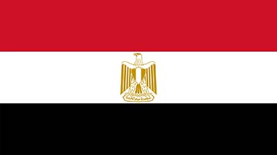 Flagge Ägypten - rot, weiss, schwarz