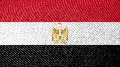 Flagge Ägypten - rot, weiss, schwarz