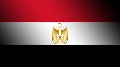 Flagge Ägypten - rot, weiss, schwarz