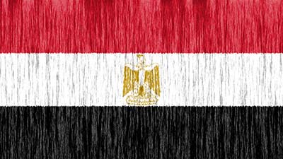 Flagge Ägypten - rot, weiss, schwarz