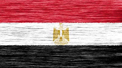 Flagge Ägypten - rot, weiss, schwarz