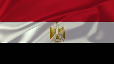 Flagge Ägypten - rot, weiss, schwarz