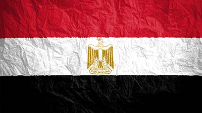 Flagge Ägypten - rot, weiss, schwarz