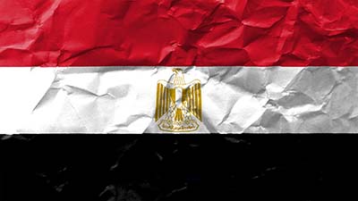 Flagge Ägypten - rot, weiss, schwarz