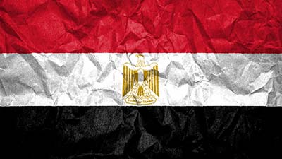 Flagge Ägypten - rot, weiss, schwarz