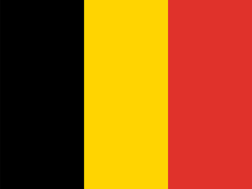 Die Flagge Belgiens - Schwarz-Gelb-Rot