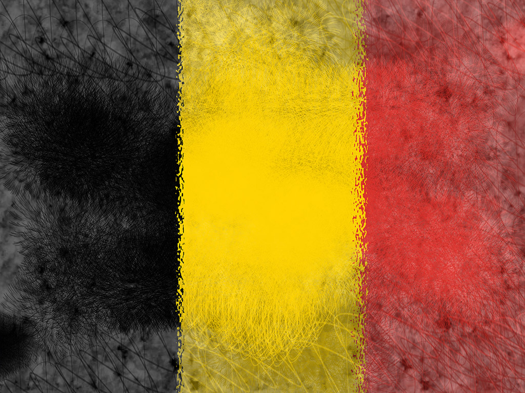 Die Flagge Belgiens - Schwarz-Gelb-Rot