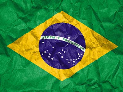 Flagge Brasiliens - brasilianische Fahne