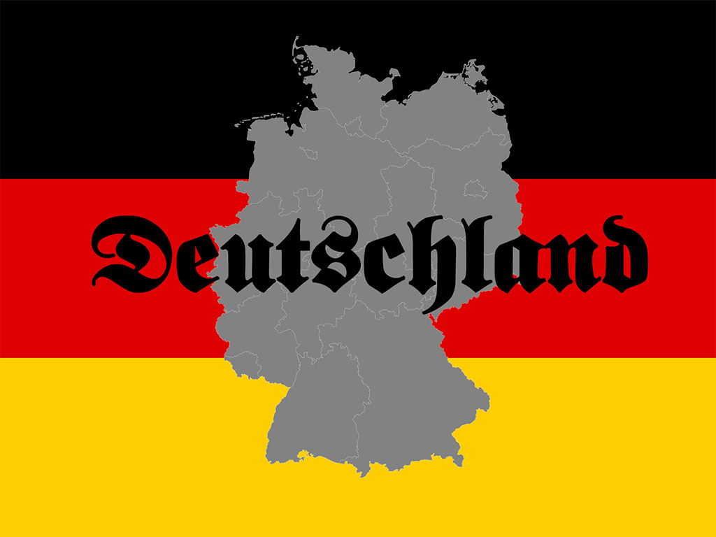 Deutsche Flagge & Karte