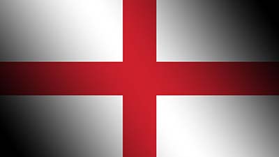 Englische Nationalflagge - rotes Georgskreuz