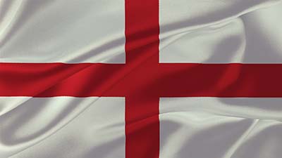 Englische Nationalflagge - rotes Georgskreuz