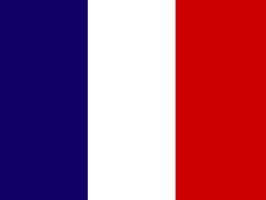 Frankreichs Flagge - Blau-Weiss-Rot