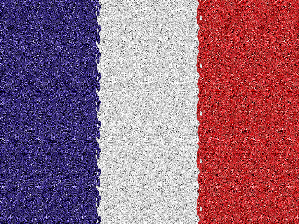 Frankreichs Flagge - Blau-Weiss-Rot
