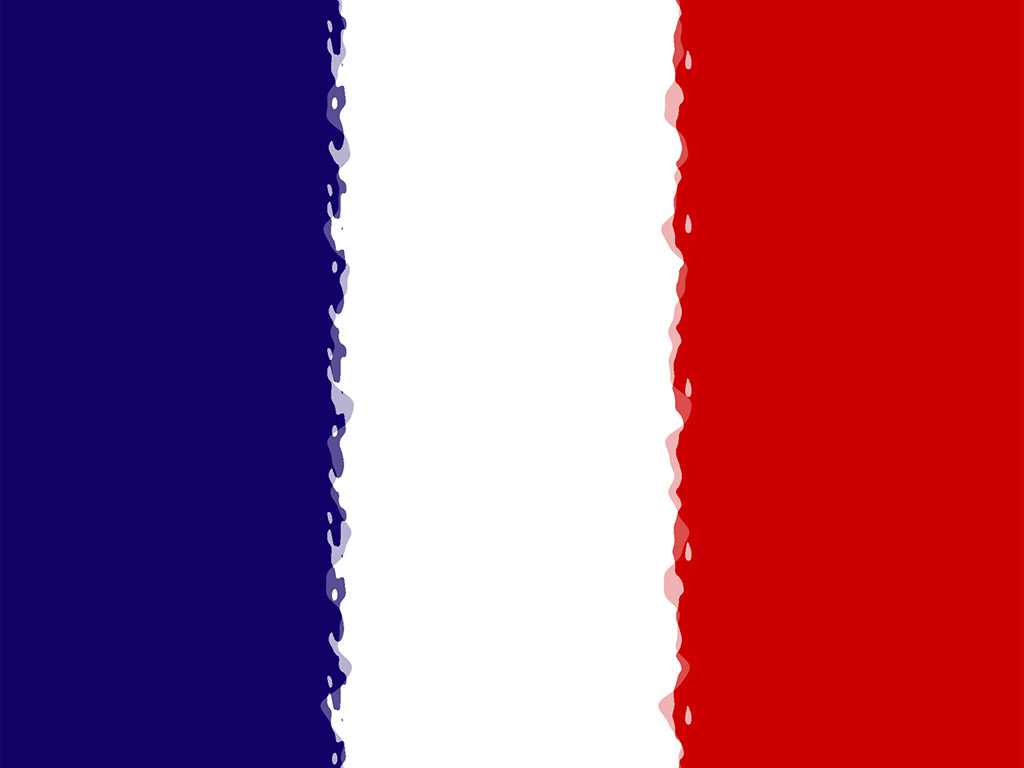Frankreichs Flagge - Blau-Weiss-Rot