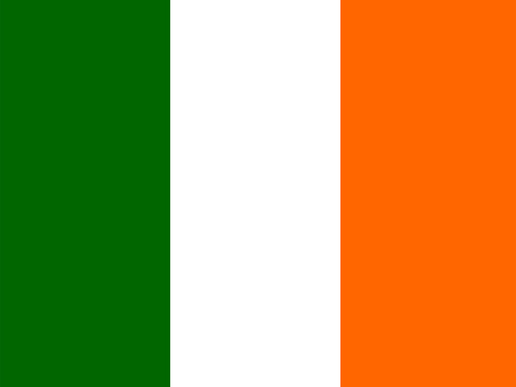 Irlandische Flagge - Grün-Weiss-Orange