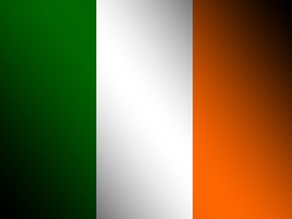 Irlandische Flagge - Grün-Weiss-Orange