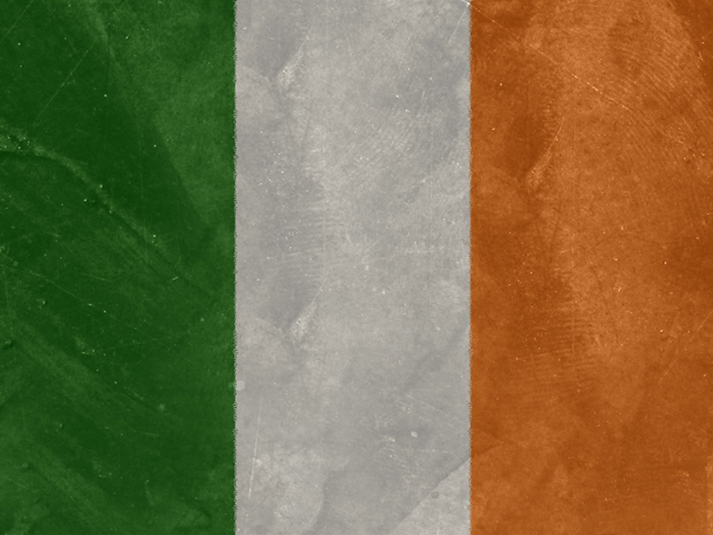 Irlandische Flagge - Grün-Weiss-Orange