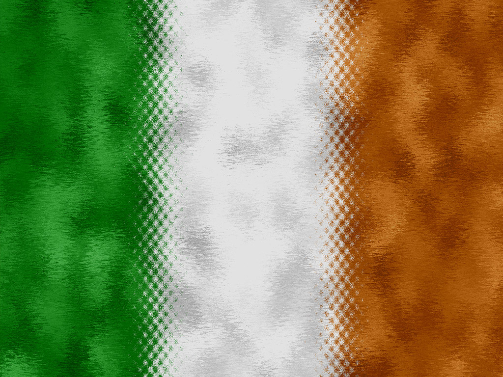 Irlandische Flagge - Grün-Weiss-Orange