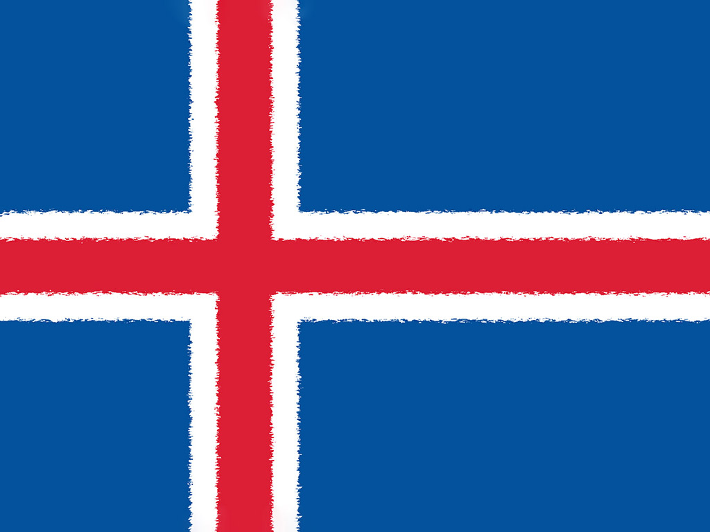 Fahne Islands - isländische Flagge