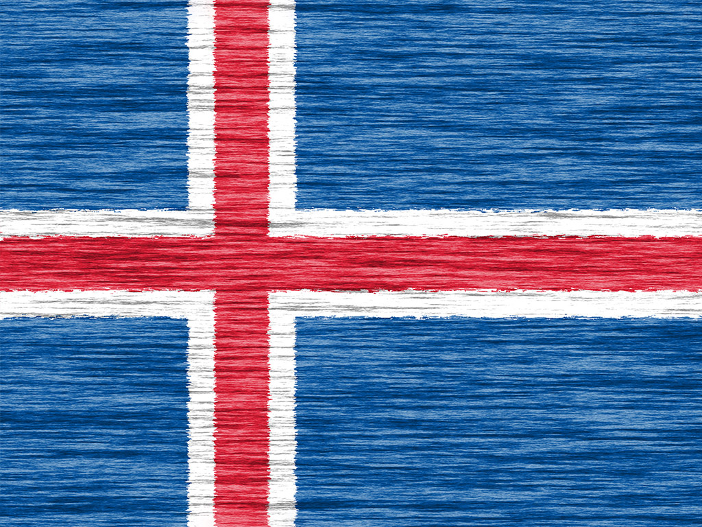 Fahne Islands - isländische Flagge