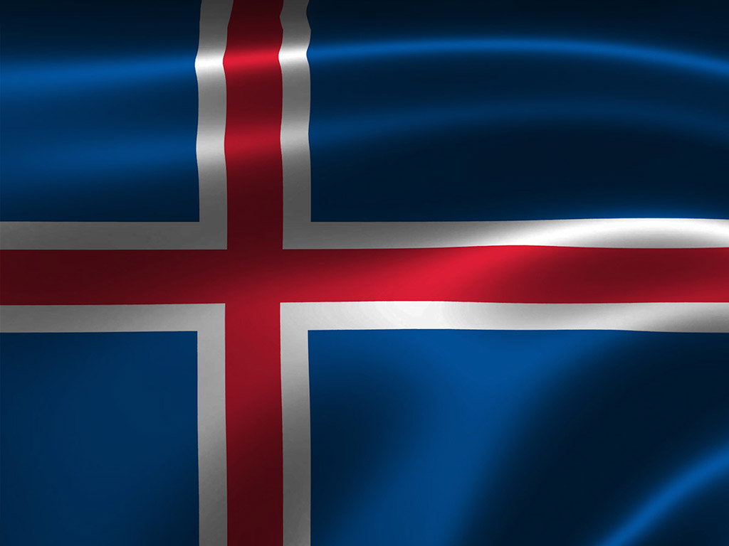 Fahne Islands - isländische Flagge