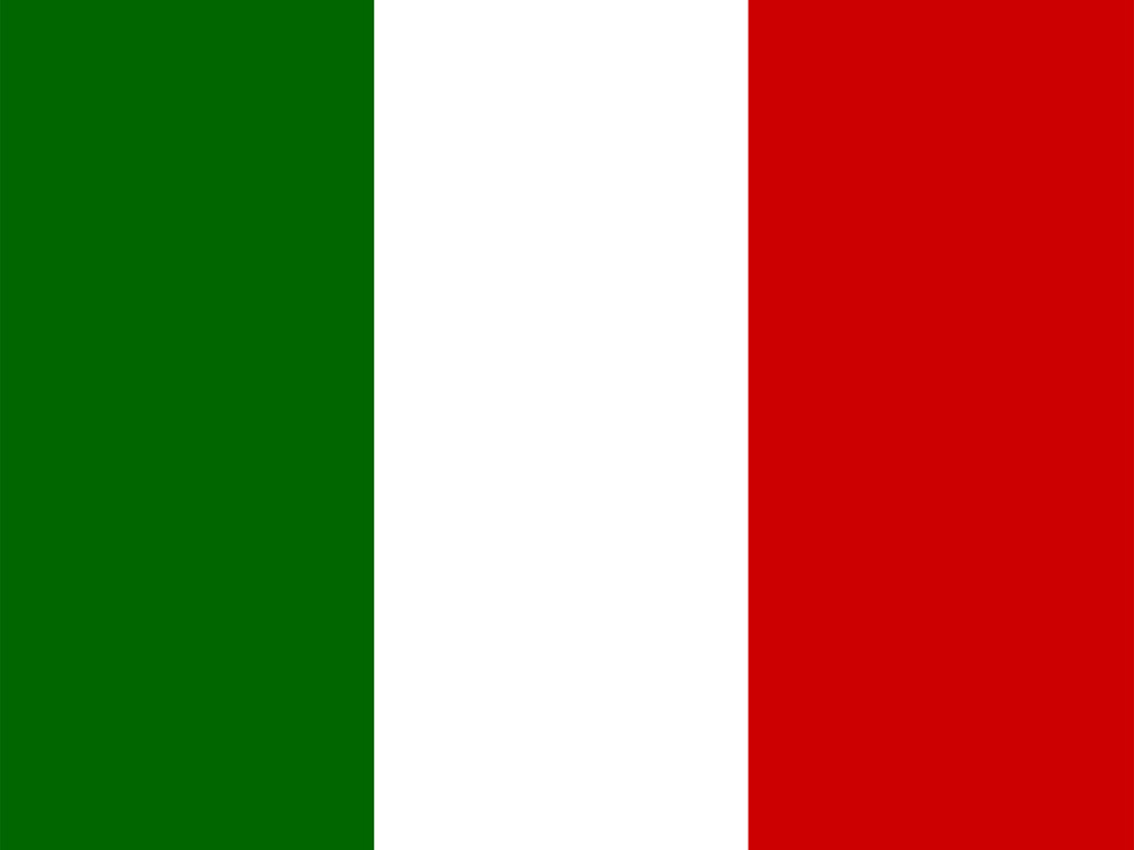 Italienische Flagge - Grün-Weiss-Rot
