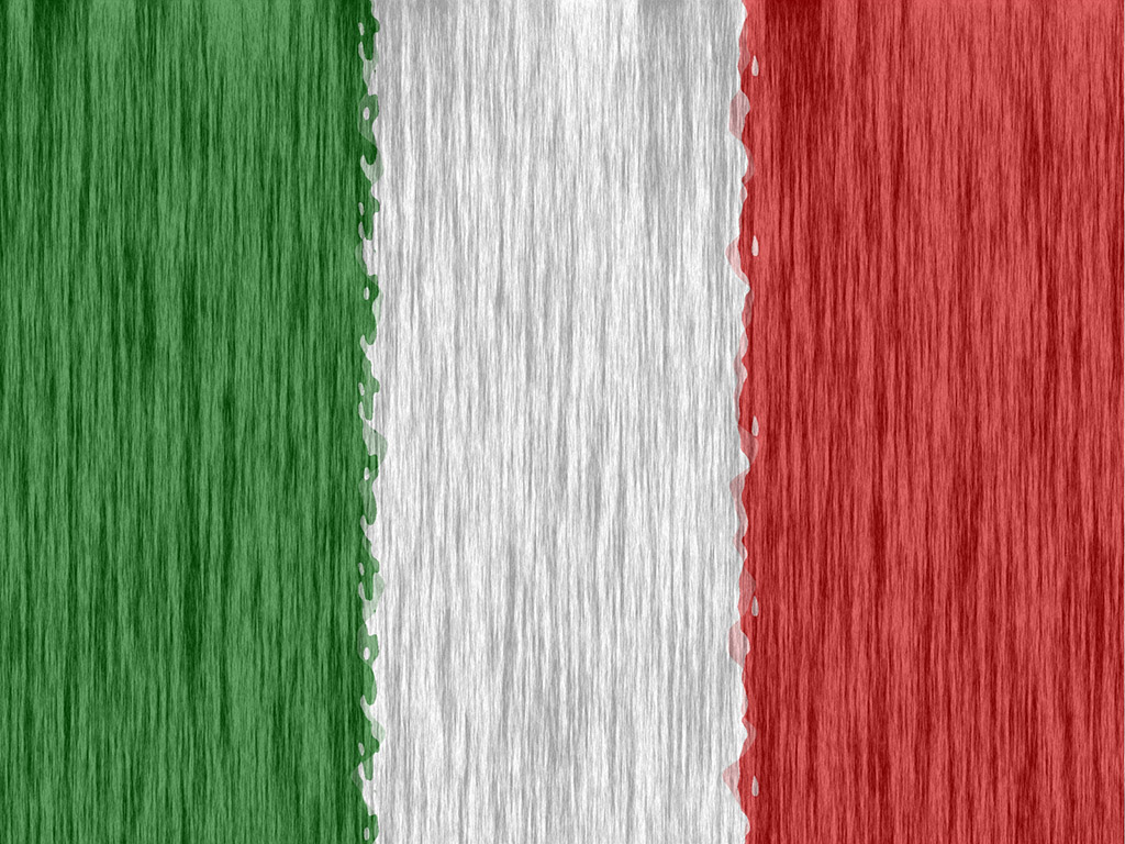 Italienische Flagge - Grün-Weiss-Rot