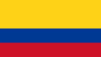 Kolumbianische Nationalflagge - gelb, blau, rot